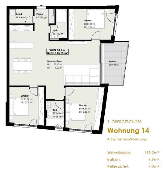 4 ½ rooms apartment, Foto 10 von 10