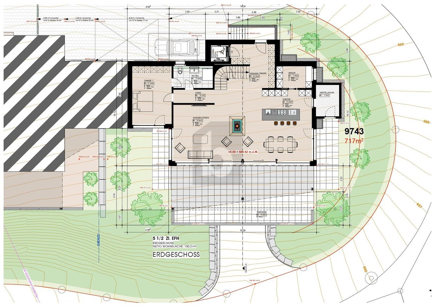 717m² di terreno edificabile