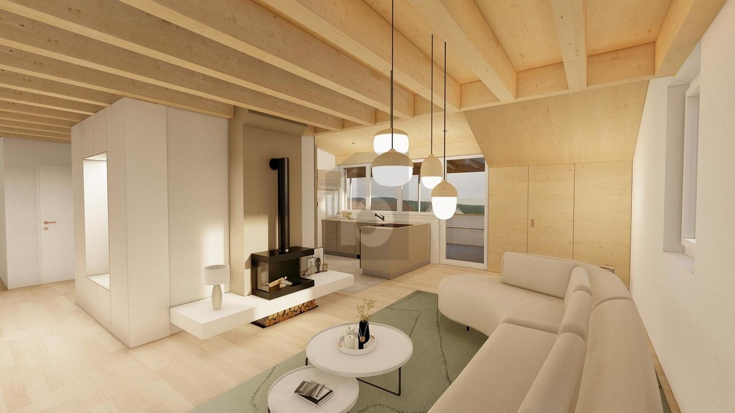 Appartement sous les combles de 4 ½ pièces