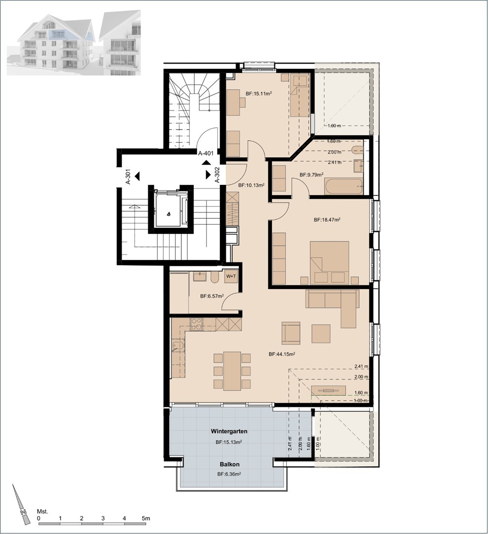 3 ½ rooms apartment